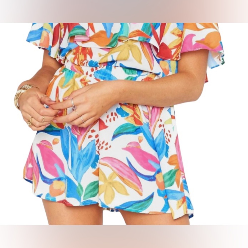 Show Me Your Mumu Carlos Swing Shorts in Bright Blooms XS